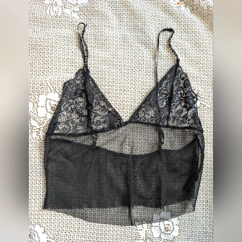 Sheer Black Lace Camisole